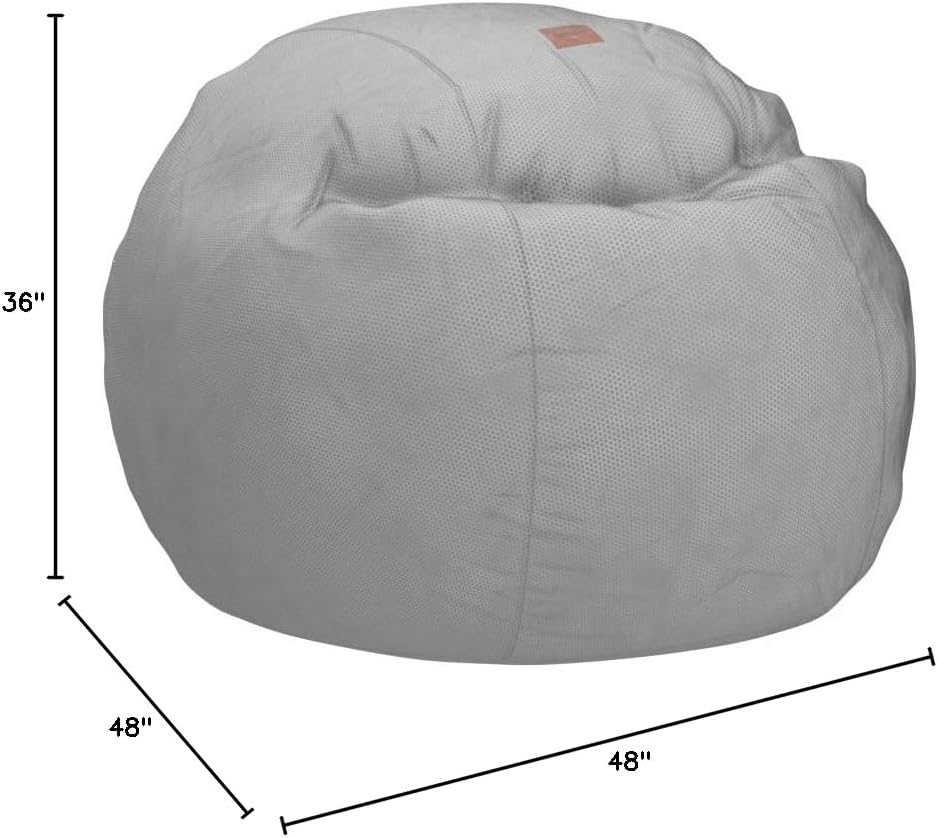 CordaRoy's Chenille Bean Bag-Convertible Bean Bag Chair-Machine-Washable Chenille Fabric Cover-for Basement,Living Room,Game Room,Dorm & More - Queen Size - Charcoal | Made in The USA