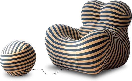 Modern Luxury Adult Living Room,Adult Floor Chair,Memory Foam Chair,Lazy Sofa Bed Floor ,Bedroom Balcony Lounge armrest Sofa Leisure (Black Yellow)