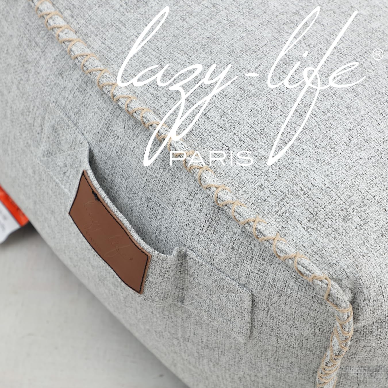 Patio Outdoor Weatherproof Water Proof Bean Bag Chair ,Outdoor bean bag lounger,High-Density Foam Filled ,Weather Resistant Waterproof UV-Protected ,outdoor beanbag Chair for Garden Terrace (Beige)