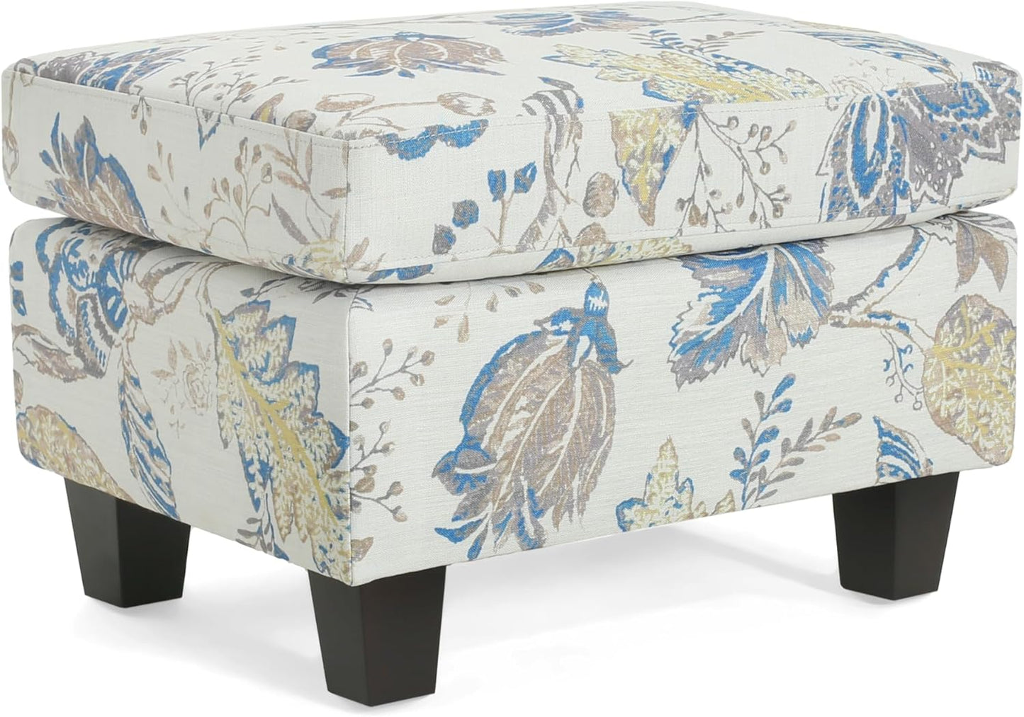 Christopher Knight Home Spield Indoor Ottoman Footrest, Wooden Ottoman Foot Stool, Modern Coffee Table, Floral Print