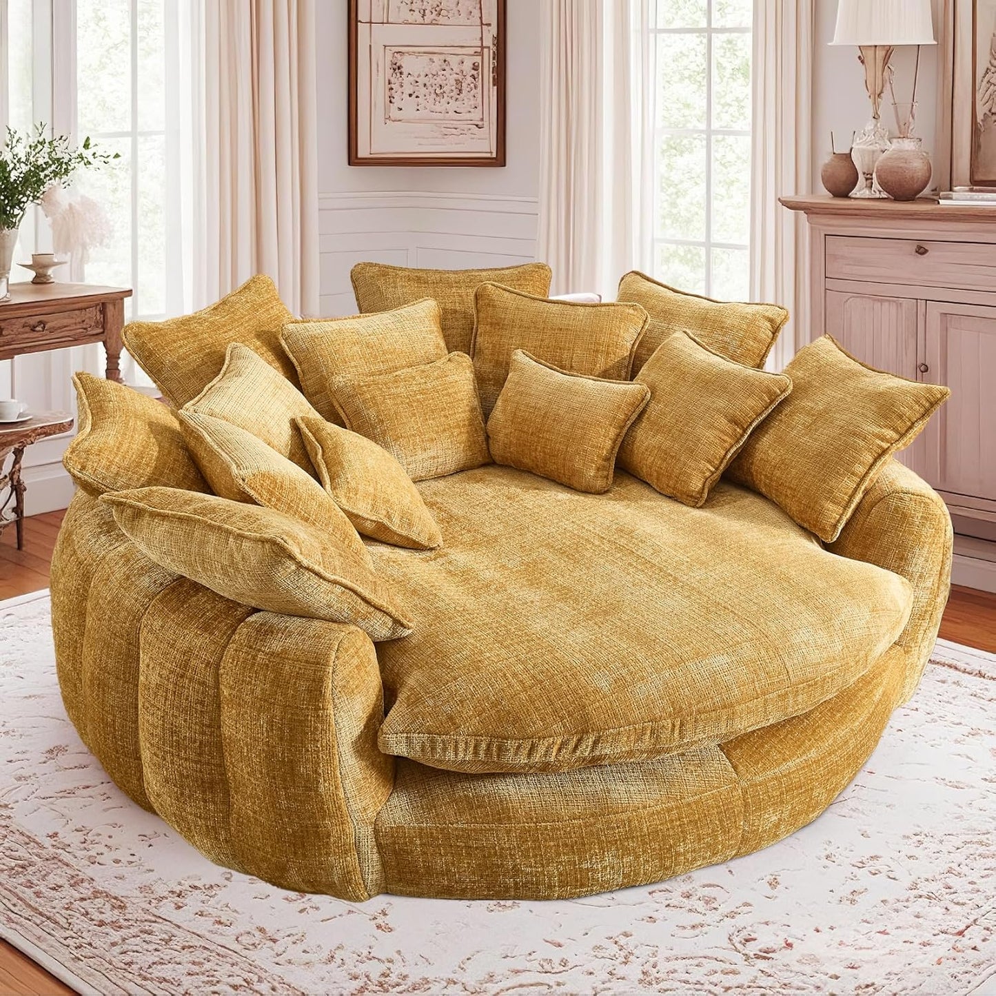 81'' Large Bean Bag Chair for Adults, Memory Foam Oversized Beanbag Chairs Couch with 14 Pillow, Comfy Giant Bean Bag Sofa Couch Bed, Chaise Lounge Chair Indoor Lazy Sofa for Living Room (Dark Grey)