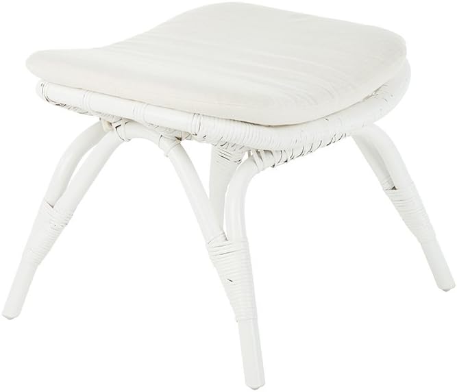 KOUBOO Rattan Foot Stool - Indoor Ottoman, Bathroom, Entryway Bench, Vanity, Foot Rest, Bedroom, Kitchen Step, Natural