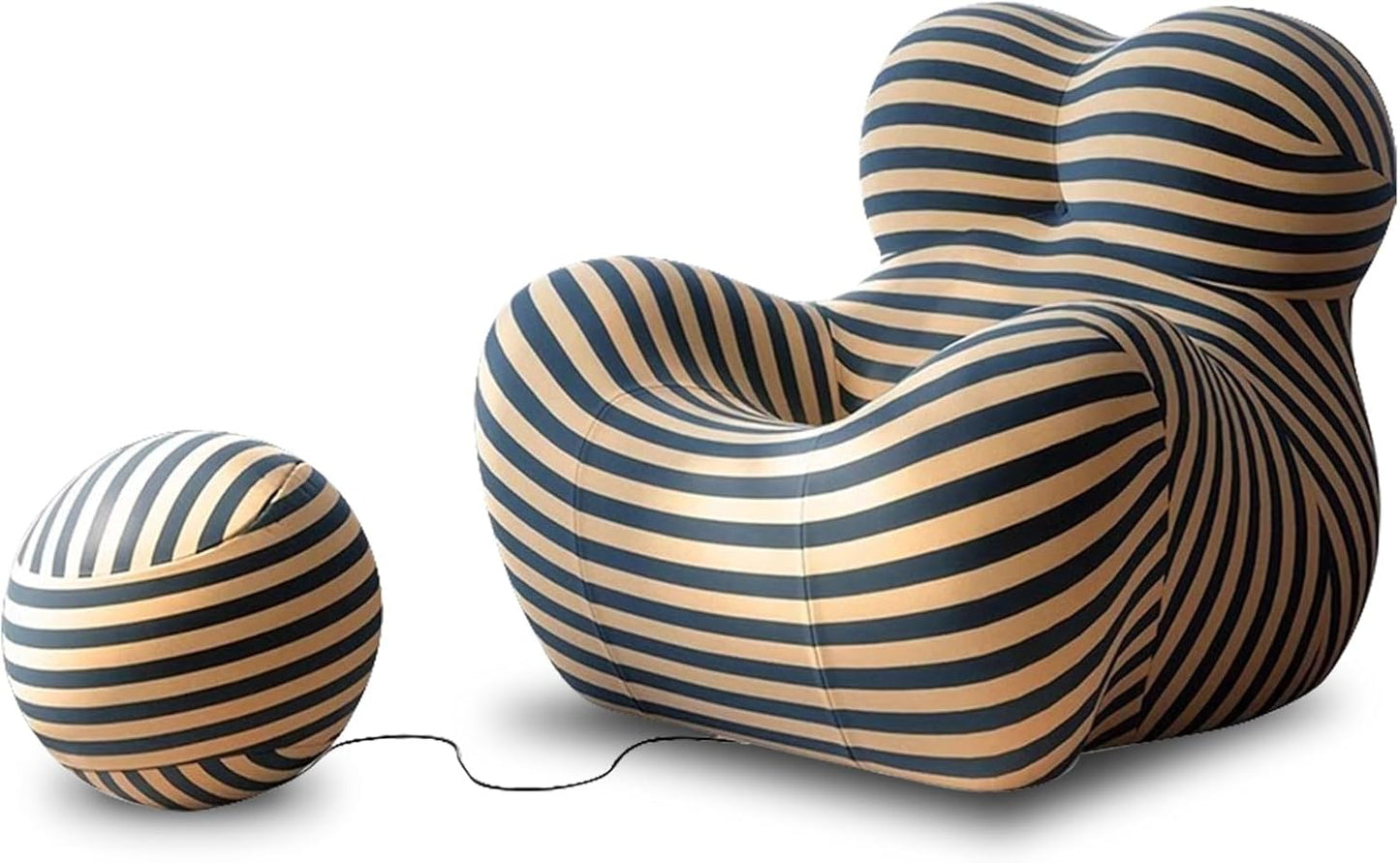 Modern Luxury Adult Living Room，Adult Floor Chair，Memory Foam Chair，Lazy Sofa Bed Floor ，Bedroom Balcony Lounge armrest Sofa Leisure (Black Yellow)