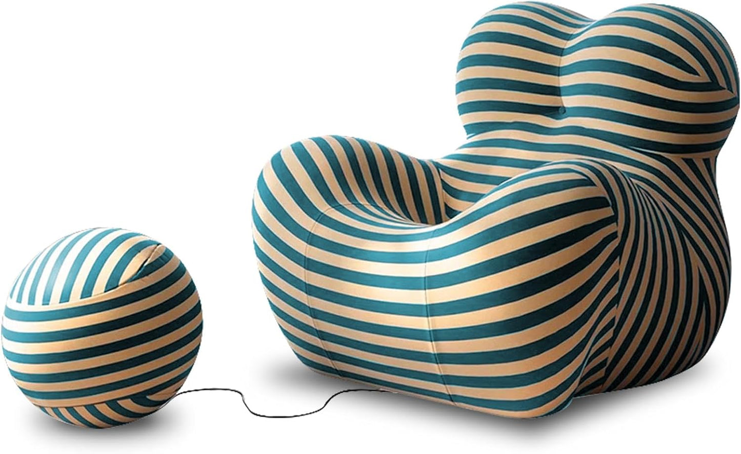 Modern Luxury Adult Living Room，Adult Floor Chair，Memory Foam Chair，Lazy Sofa Bed Floor ，Bedroom Balcony Lounge armrest Sofa Leisure (Black Yellow)