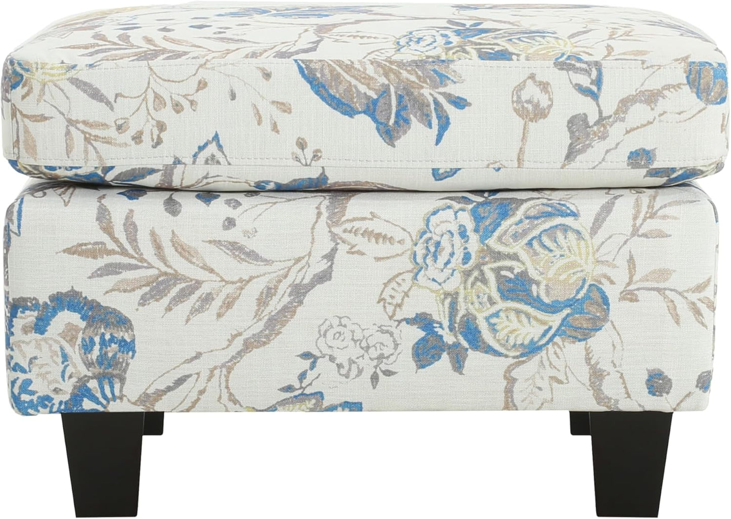 Christopher Knight Home Spield Indoor Ottoman Footrest, Wooden Ottoman Foot Stool, Modern Coffee Table, Floral Print