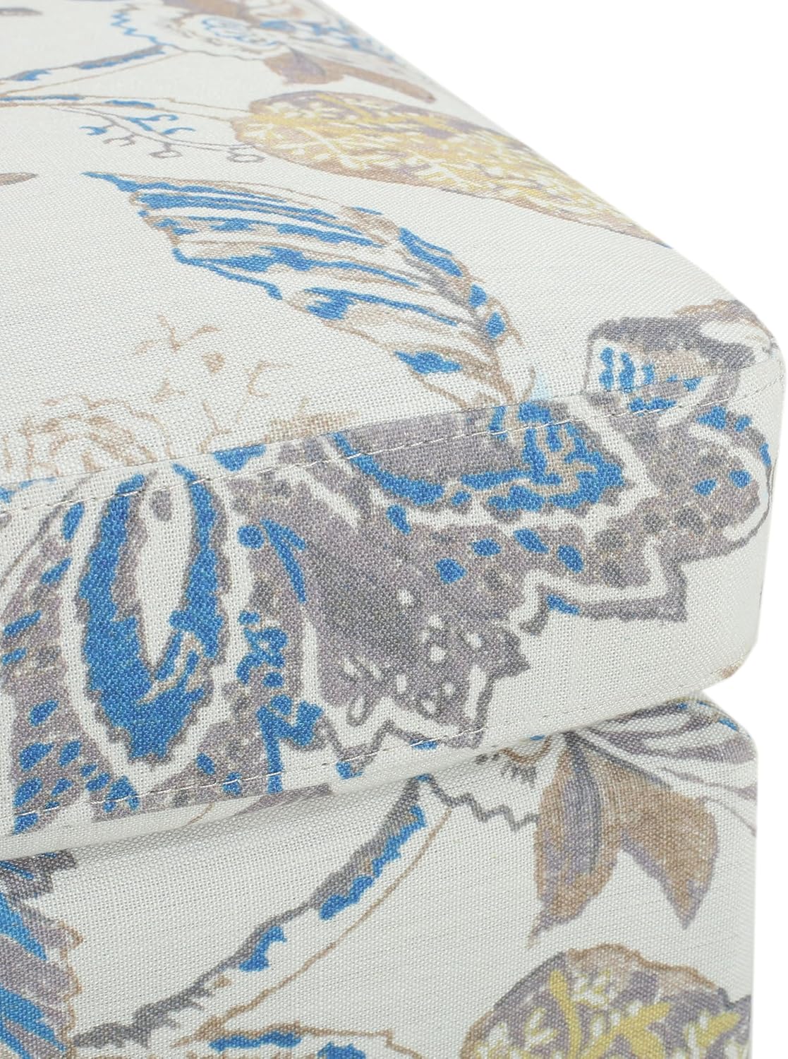 Christopher Knight Home Spield Indoor Ottoman Footrest, Wooden Ottoman Foot Stool, Modern Coffee Table, Floral Print